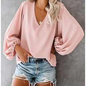 NWT Women’s Boho Chiffon Top Bell Sleeve